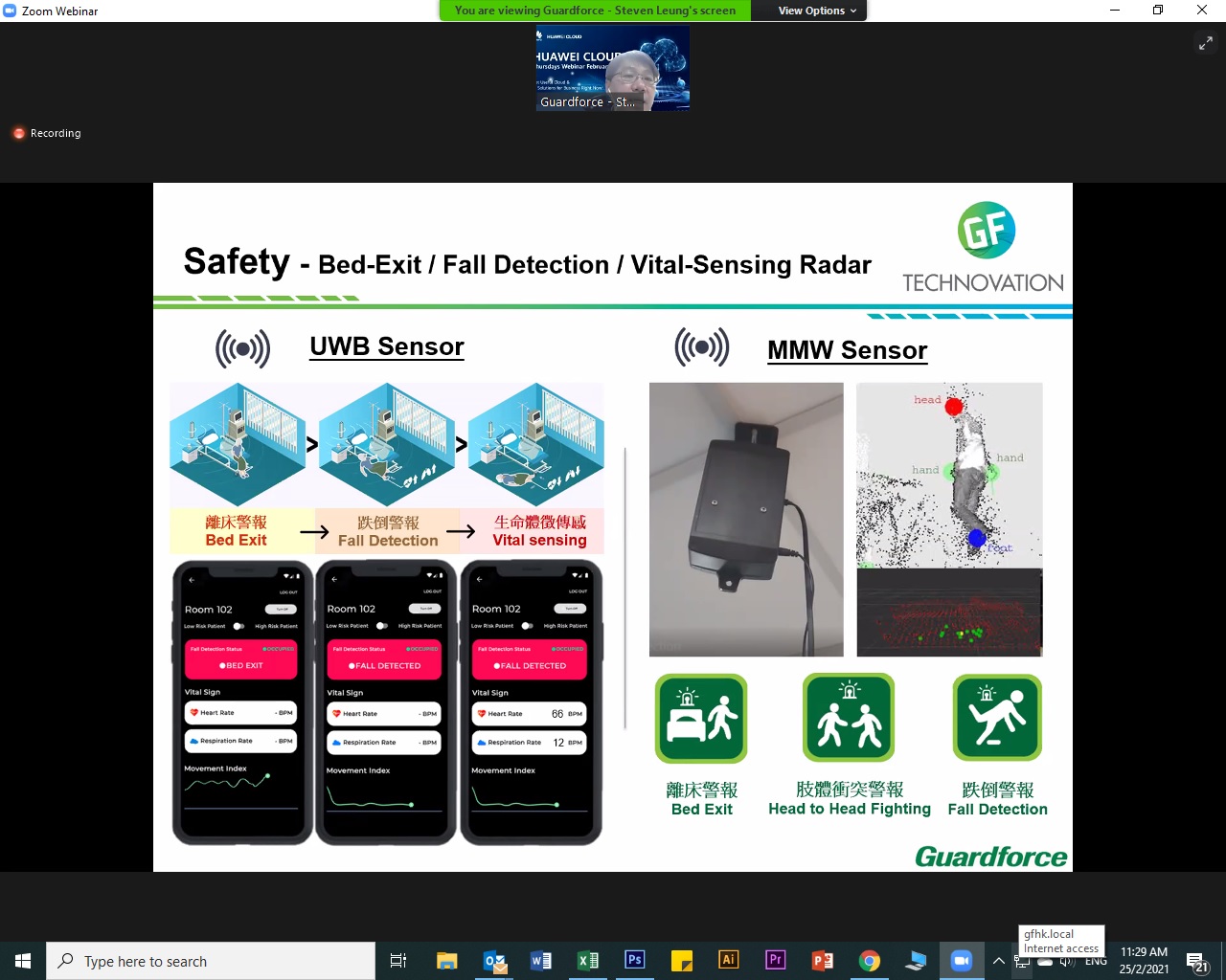 SentinelGuard Solutions
 HK Hauwei webinar - Bed exit alarm